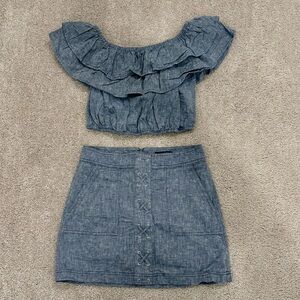 Express Denim Two Piece Set